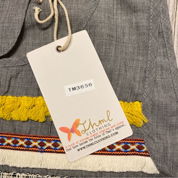 THML Women’s Sleeveless Top Bohemian Inspired Small NWT - Picture 5 of 11